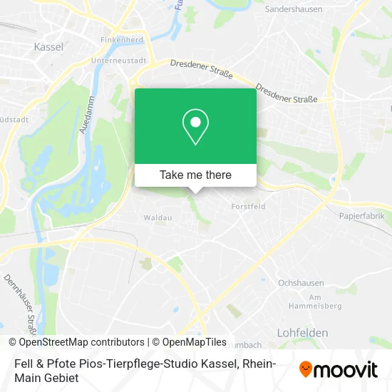 Карта Fell & Pfote Pios-Tierpflege-Studio Kassel