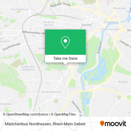 Карта Mädchenbus Nordhessen