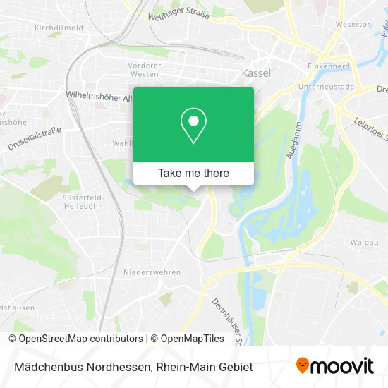 Карта Mädchenbus Nordhessen