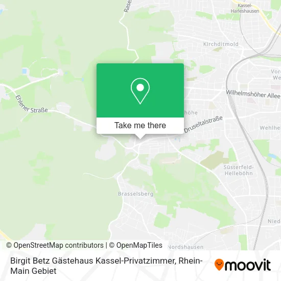 Карта Birgit Betz Gästehaus Kassel-Privatzimmer