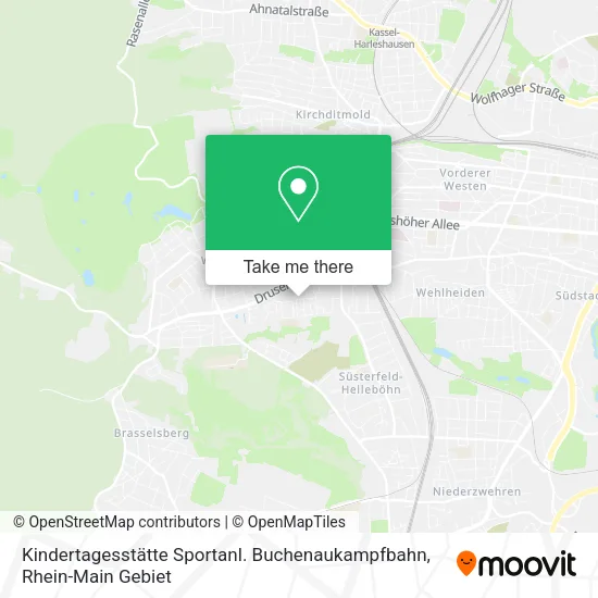 Карта Kindertagesstätte Sportanl. Buchenaukampfbahn