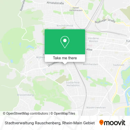 Карта Stadtverwaltung Rauschenberg