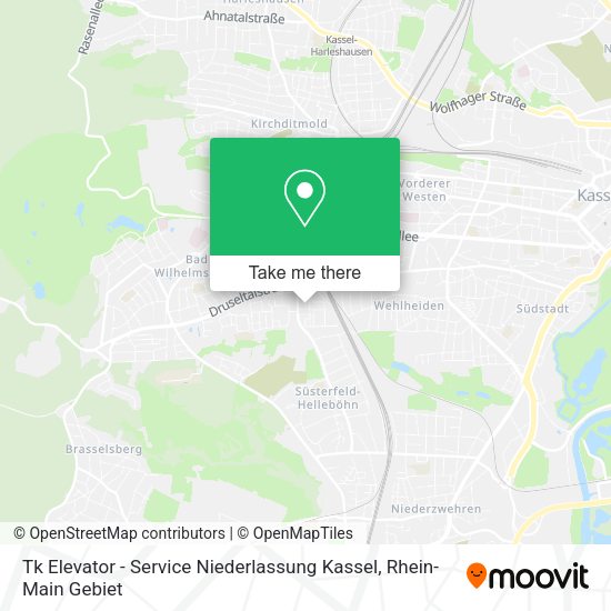 Карта Tk Elevator - Service Niederlassung Kassel