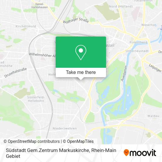 Карта Südstadt Gem.Zentrum Markuskirche