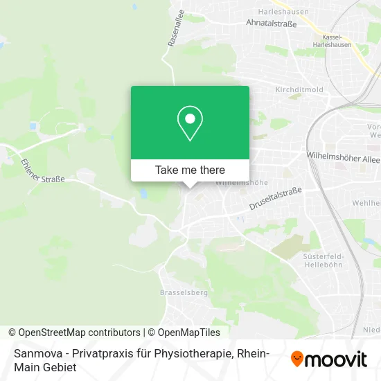 Карта Sanmova - Privatpraxis für Physiotherapie