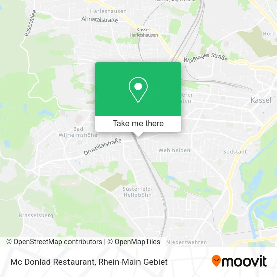 Карта Mc Donlad Restaurant