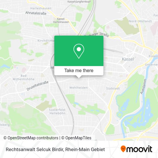 Карта Rechtsanwalt Selcuk Birdir