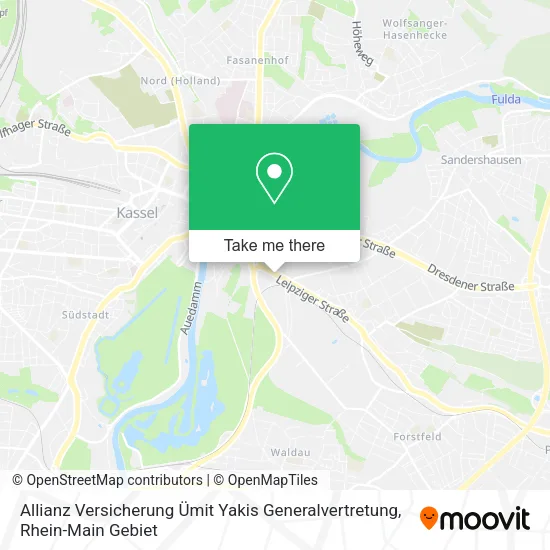Карта Allianz Versicherung Ümit Yakis Generalvertretung