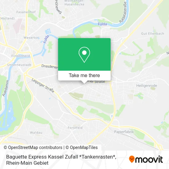 Карта Baguette Express Kassel Zufall *Tankenrasten*