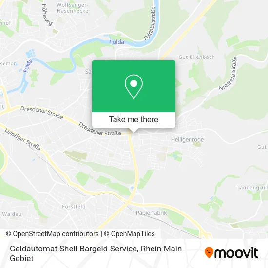 Карта Geldautomat Shell-Bargeld-Service