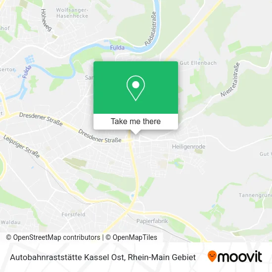 Карта Autobahnraststätte Kassel Ost