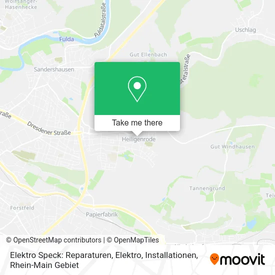 Карта Elektro Speck: Reparaturen, Elektro, Installationen