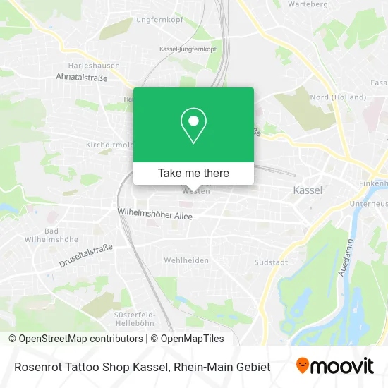 Rosenrot Tattoo Shop Kassel map