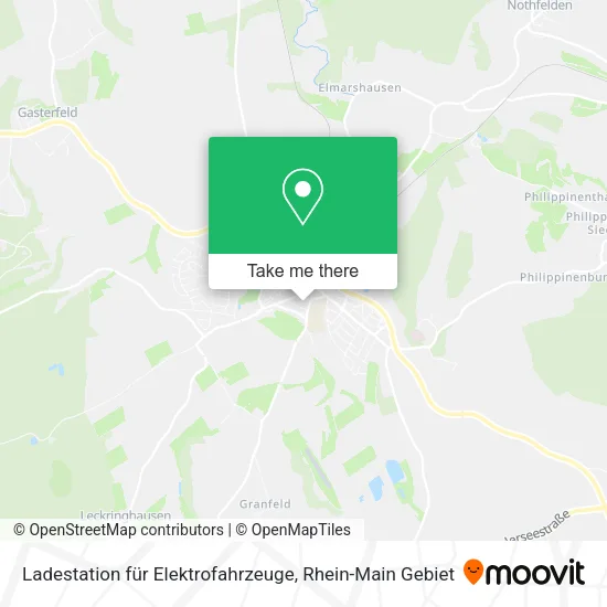 Карта Ladestation für Elektrofahrzeuge