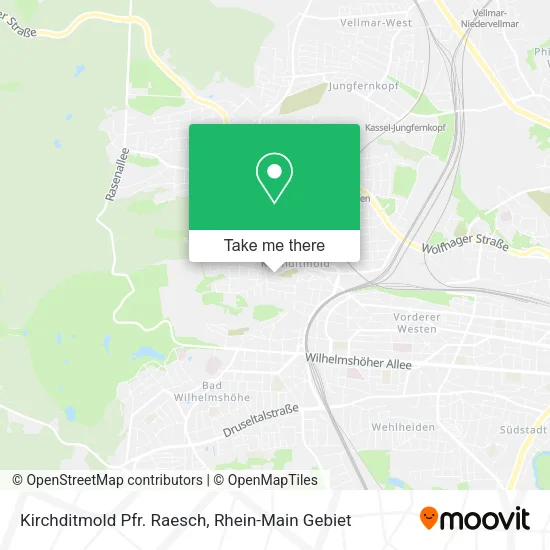 Карта Kirchditmold Pfr. Raesch
