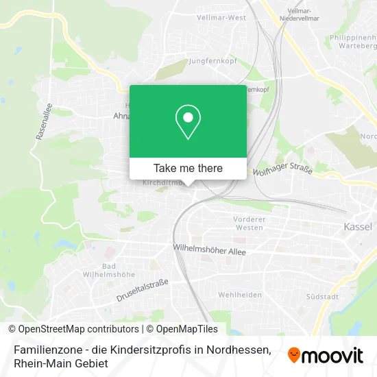 Карта Familienzone - die Kindersitzprofis in Nordhessen