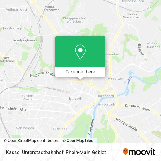 Карта Kassel Unterstadtbahnhof