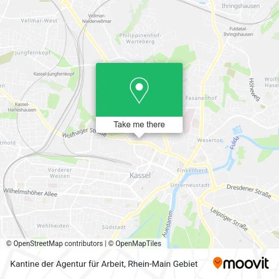 Карта Kantine der Agentur für Arbeit