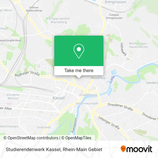 Карта Studierendenwerk Kassel