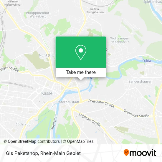 Gls Paketshop map