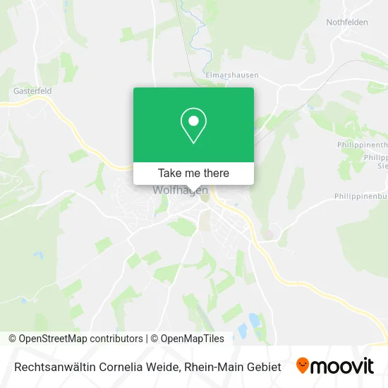 Карта Rechtsanwältin Cornelia Weide