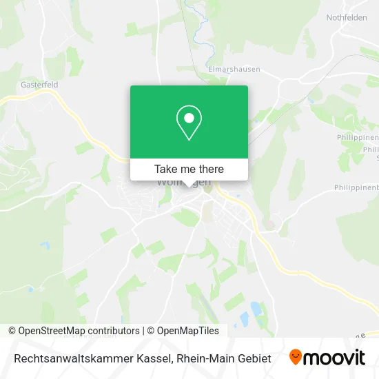 Карта Rechtsanwaltskammer Kassel