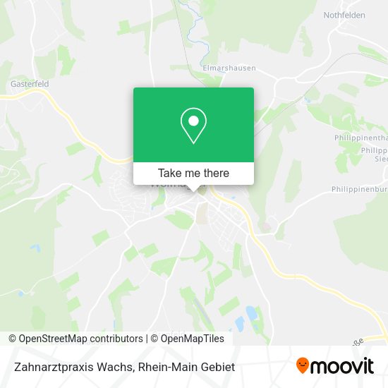 Карта Zahnarztpraxis Wachs