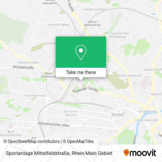 Карта Sportanlage Mittelfeldstraße