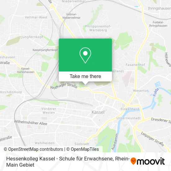 Карта Hessenkolleg Kassel - Schule für Erwachsene