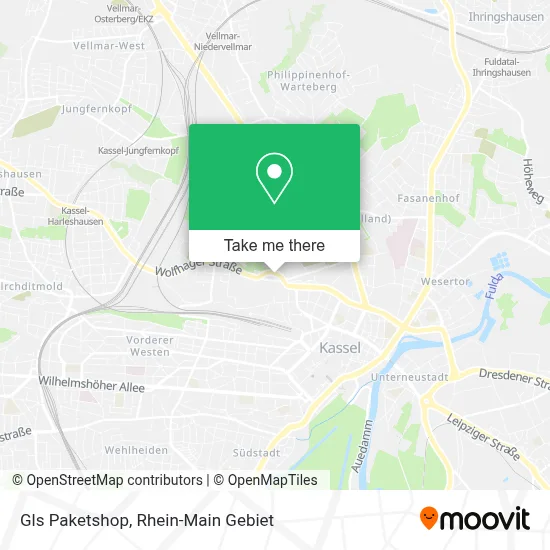 Gls Paketshop map