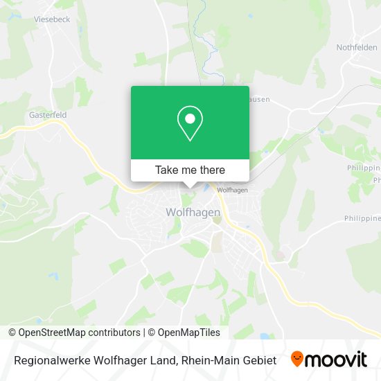Карта Regionalwerke Wolfhager Land