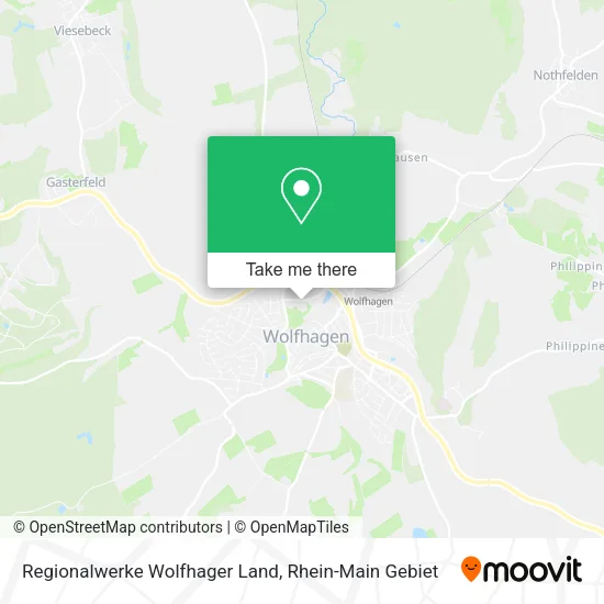 Карта Regionalwerke Wolfhager Land