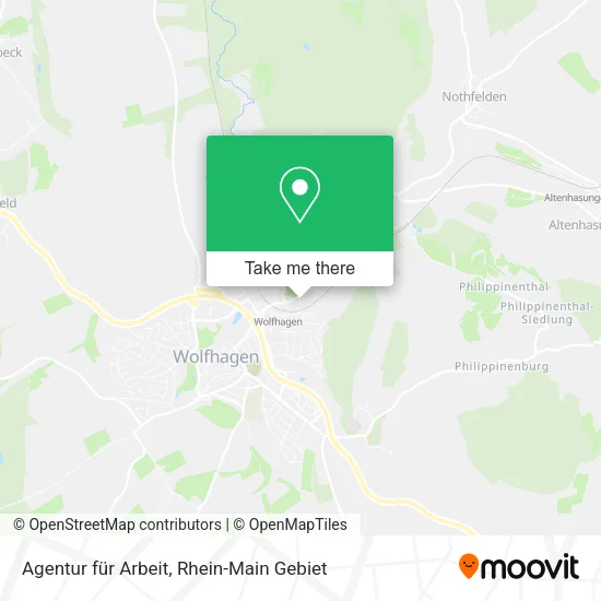 Карта Agentur für Arbeit