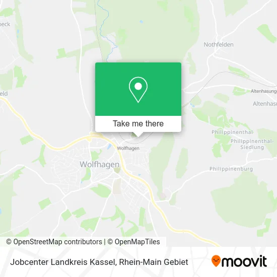 Карта Jobcenter Landkreis Kassel