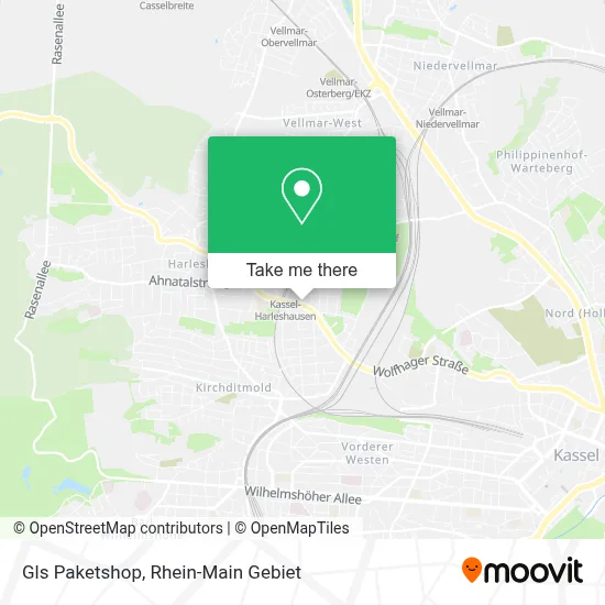 Gls Paketshop map