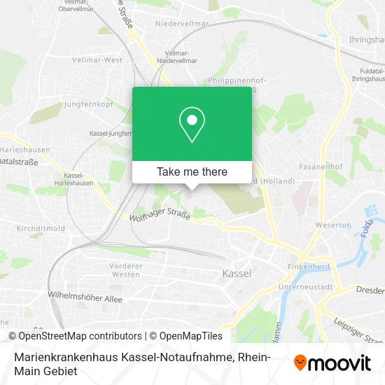 Marienkrankenhaus Kassel-Notaufnahme map