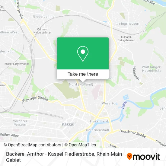 Карта Backerei Amthor - Kassel Fiedlerstrabe