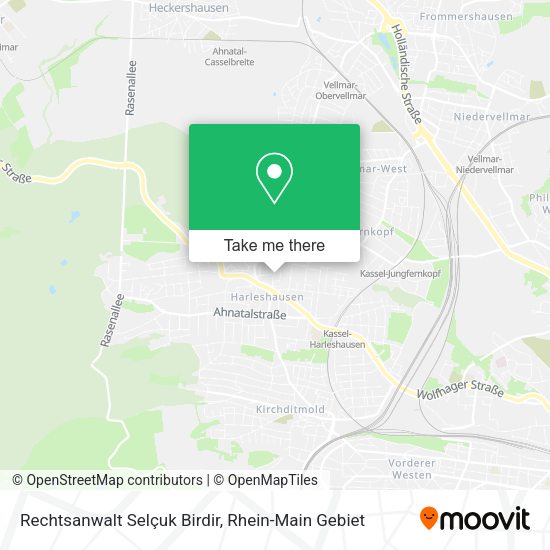 Карта Rechtsanwalt Selçuk Birdir