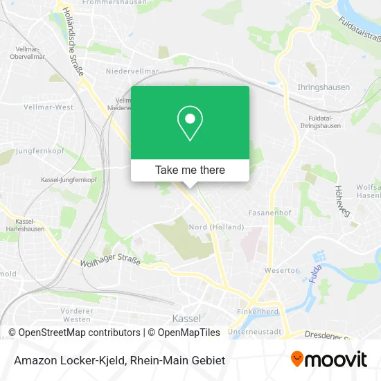 Карта Amazon Locker-Kjeld