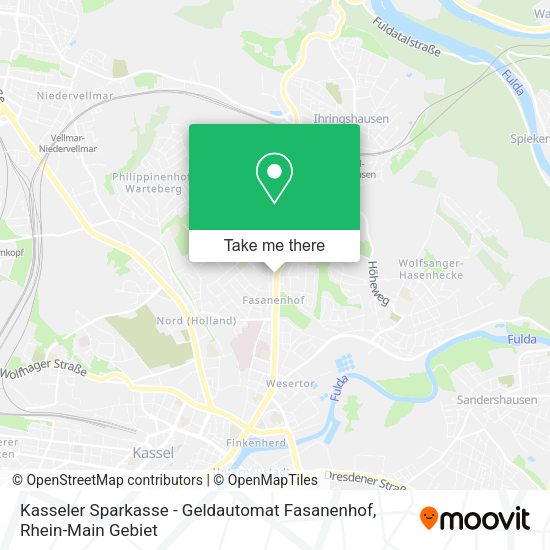 Карта Kasseler Sparkasse - Geldautomat Fasanenhof