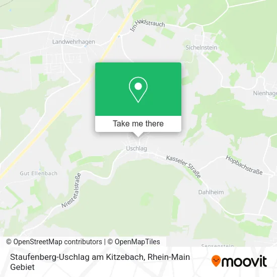 Карта Staufenberg-Uschlag am Kitzebach