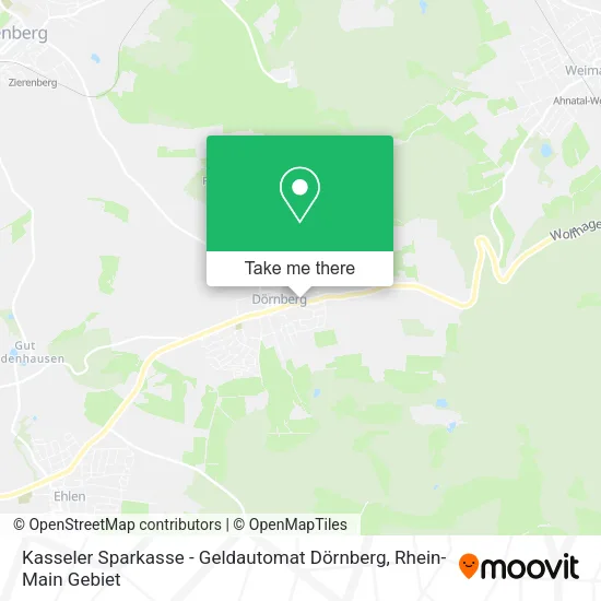 Карта Kasseler Sparkasse - Geldautomat Dörnberg