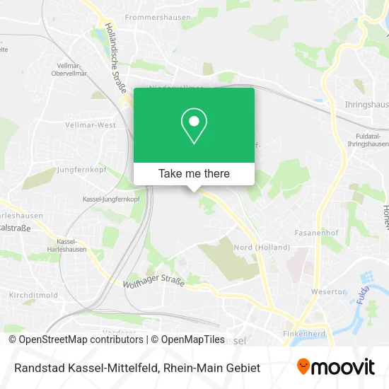 Карта Randstad Kassel-Mittelfeld
