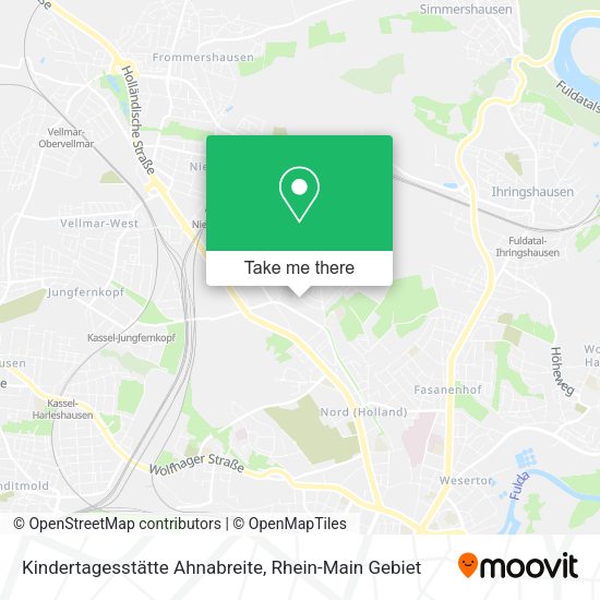Карта Kindertagesstätte Ahnabreite