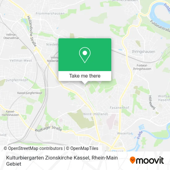 Kulturbiergarten Zionskirche Kassel map