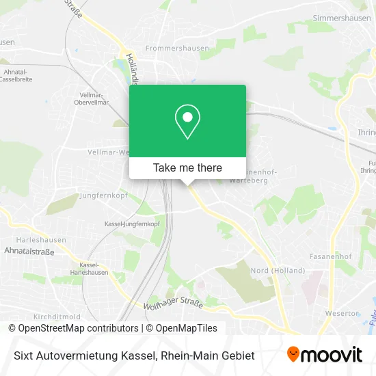 Карта Sixt Autovermietung Kassel