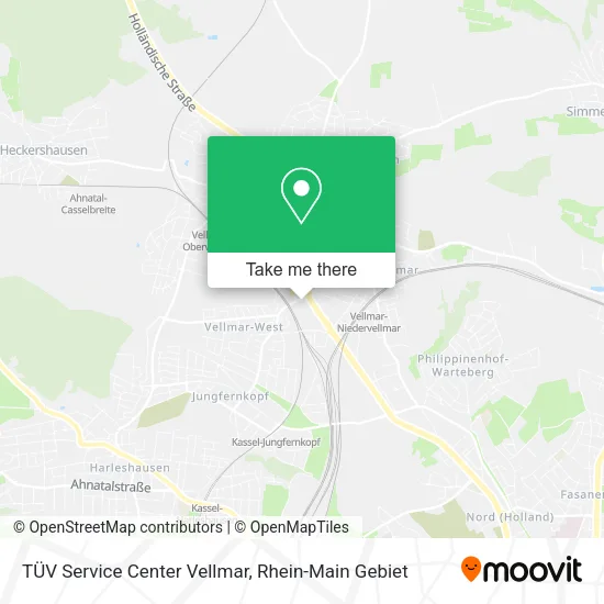 Карта TÜV Service Center Vellmar