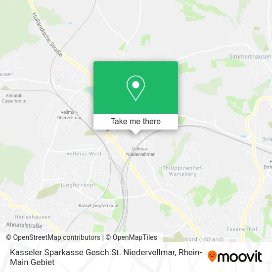 Карта Kasseler Sparkasse Gesch.St. Niedervellmar