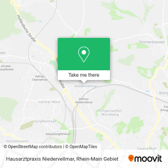 Карта Hausarztpraxis Niedervellmar
