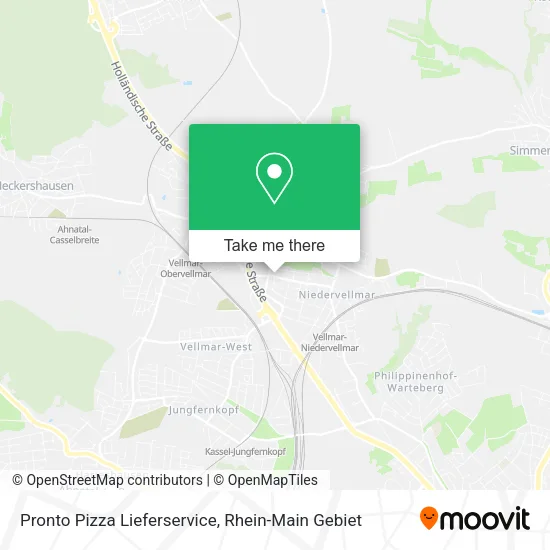 Карта Pronto Pizza Lieferservice